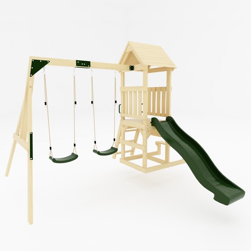 Garden wooden swing set - wooden,