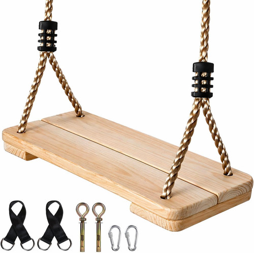 Wood tree swing seat - tree, seat,