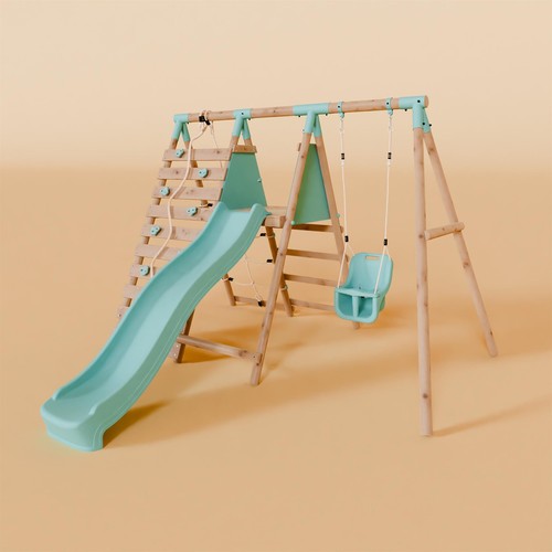Single wooden baby - baby, set