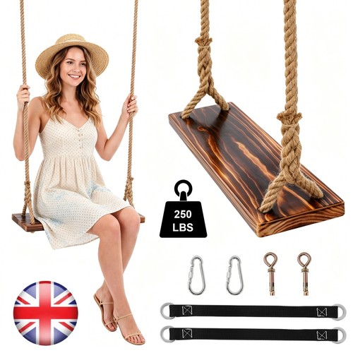 Wood tree swing seat - wood,