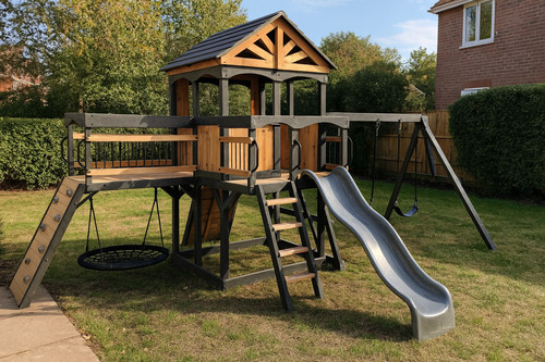 Wooden playcentre swing set - wooden,