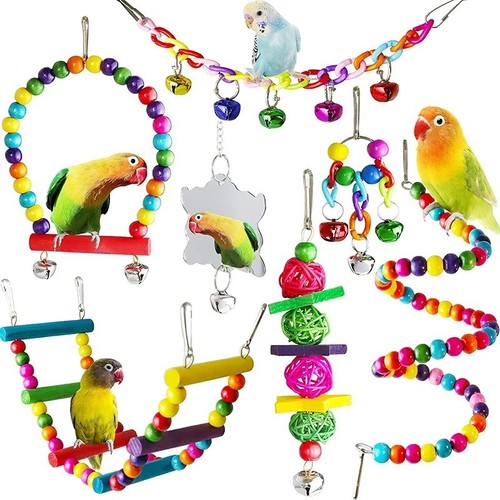 7pcs parrot bird toys set - 7pcs,