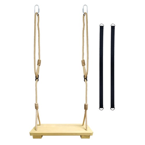 New wooden swing seat hanging - swing,