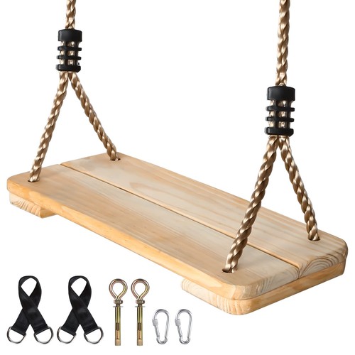 Extfans wood tree swing seat - swing,