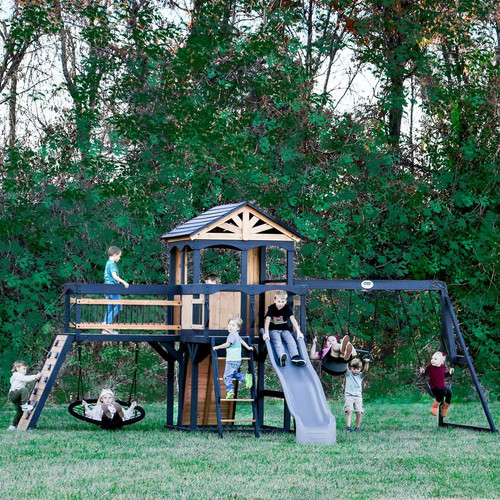 Wooden playcentre swing set - playcentre,